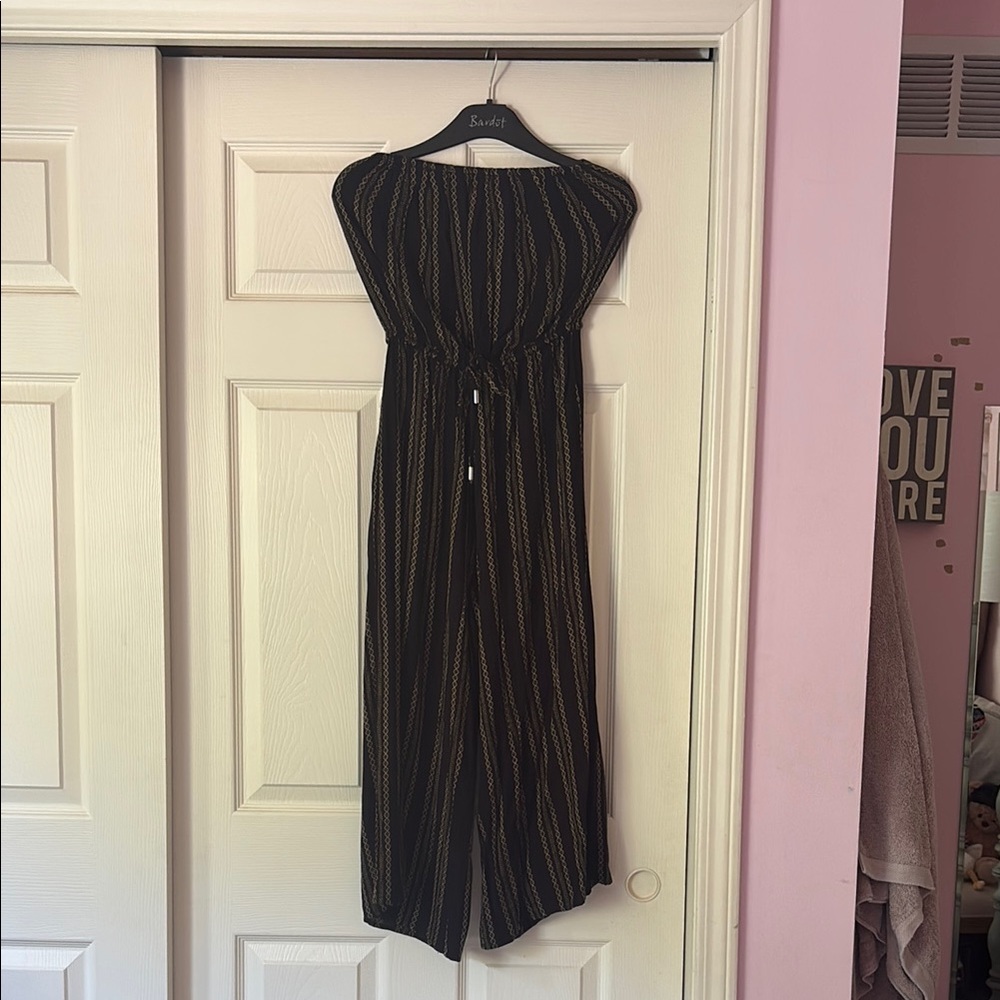 Elan Black and Gold Jumpsuit